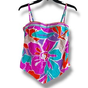 Trina Turk Banded Swim Tankini Retails $128
